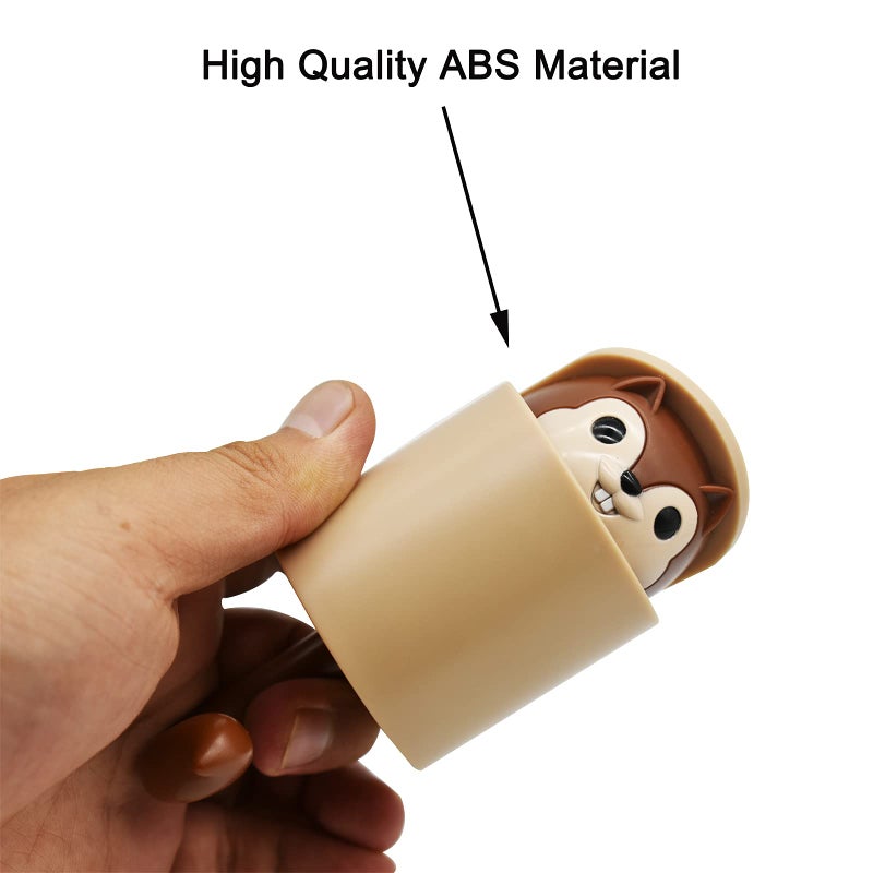 Maydahui 4 PCS Squirrel Shaped Adhesive Wall Hook Cute Cartoon Animal Wall Hooks Brown Gray for Living Room Bedroom Home Decoration - Image 5